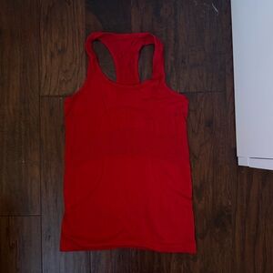Red Swiftly Tech Lululemon Racerback tank